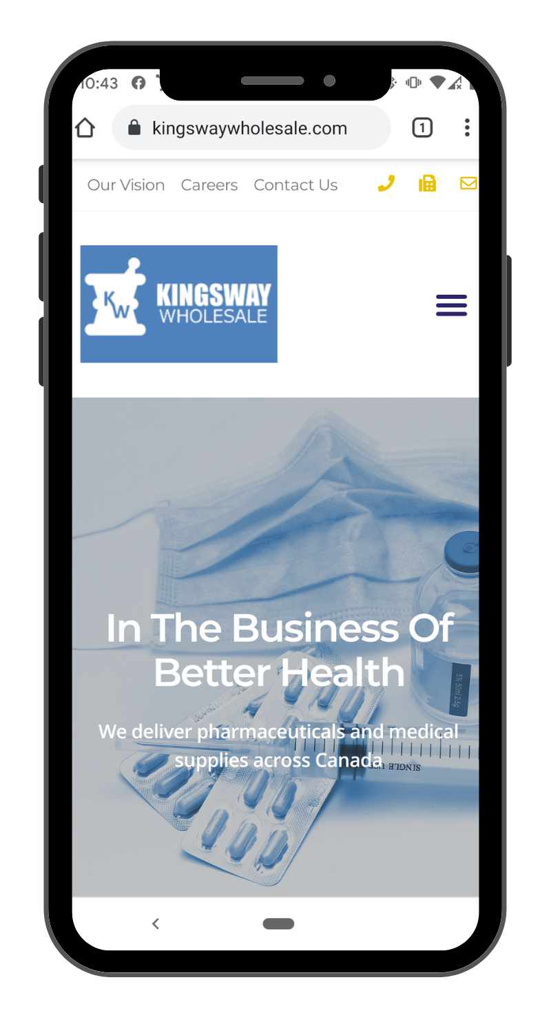 Kingsway Wholesale Mobile Friendly Website